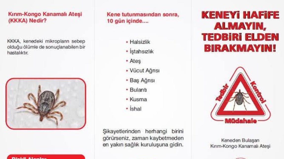 KIRIM KONGO KANAMALI ATEŞİ HAKKINDA BİLGİLENDİRME